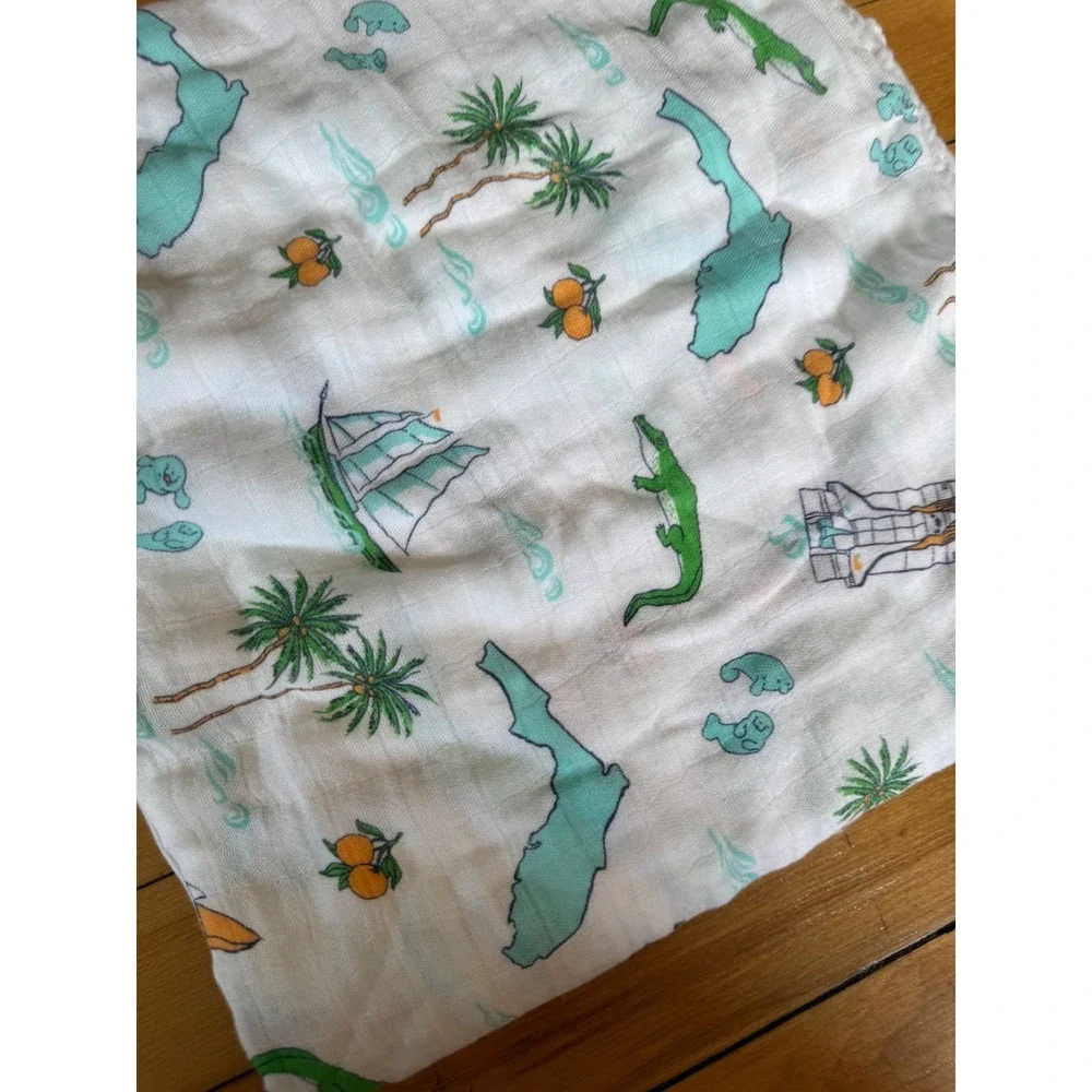 Little Hometown Florida Baby Muslin Swaddle Blanket Soft Bamboo‎ Cotton Blend